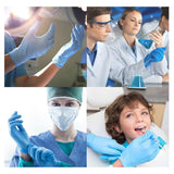 Jointown Basic Vinyl Exam Gloves, Latex-Free, Powder-Free, Disposable, Medium, Case of 1,000, Blue