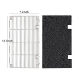 For Dometic 3104928.019 RV Air Conditioner Grille Replacement, AC Vent Cover, RV Cooling System Accessory, Duo-Therm Replacement Air Conditioner Vent Cover with Filter Pads, Polar White, 14.1" x 7.7"