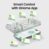 GHome Smart Fingerprint Door Lock, 4 in 1 Smart Fingerprint Door Knob with Keypad, App Control, Auto Lock, Biometric Door Knob with Lock for Bedroom, Apartment, Garage, Home & Office