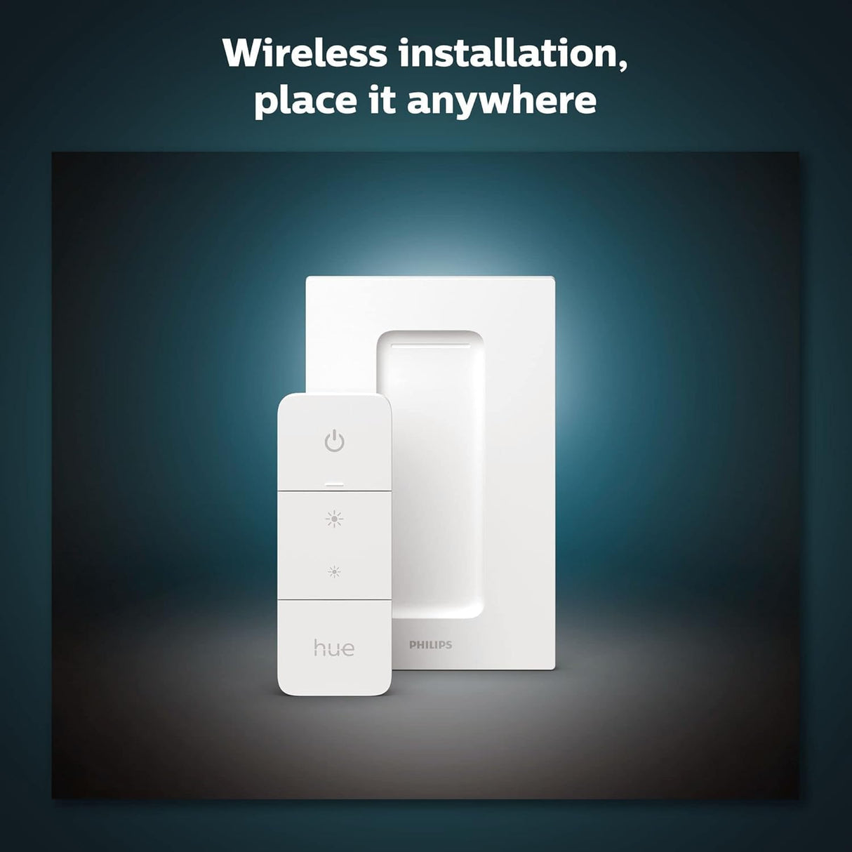 PHILIPS Hue Smart Dimmer Switch with Remote, White, 1 Pack, Turns Hue Lights On, Off, Dims or Brightens, Smart Home Control, Requires Bridge, Easy, No-Wire Installation