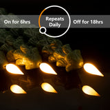 Homemory 3 PCS Flameless Taper Candles with 6-Hours Timer, 9.5 Inches Christmas Tree Candlesticks, Real Wax Battery Operated Window Candles with 3D Flickering Flame for Fireplace Christmas