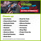 Crocodile Cloth AutoSCRUB Cleaning Wipes – 60-Count (15” x 10”) Cleaning Cloths Remove Oil, Grease, Paint, Tar, Brake Dust, Hydraulic Fluid, Silicone, Sealants & Road Grime from Tools & Hands