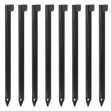 20Pcs Metal Landscape Edging Stakes, 10 Inch Garden Stakes Landscape Anchoring Spikes for Terrace Board, Landscape Edging Coil, Grass Barrier, Bender Board, Garden Liner, Black