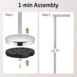 KES Toilet Paper Holder Free Standing 26" H (Taller Version), Toilet Paper Holder Stand with Weighted Base for Bathroom, Rustproof 18/8 Stainless Steel Polished Finish, BPH283S66