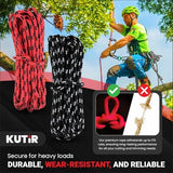 48 Inch High Limb Rope Saw – 360 Rope Chain Saw for Manual Tree Limb Cutting – Sharp Hand Chainsaw with Dual-Sided Blades – Fast and Easy Pocket Chainsaw with Ergonomic Handles and Carrying Case