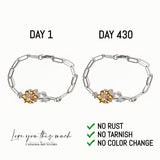 Love You This Much Sentimental Niece Gift from Aunt | 18k Gold Sunflower Bracelet | Meaningful Present for Niece | Christmas Gift Ideas for Aunt (Sunflower Bracelet)