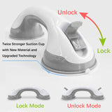 NL'AAHCÉ Grab Bars for Shower Heavy-Duty (2Pack) 12-Inch ADA Compliant Grab Bar for Seniors Shower Handles for Elderly Suction Handicap Safety Handrail for Bathroom Bathtubs Toilet Tiles Glass