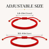 Rosey Kabbalah Red String Bracelet for Protection - Unisex Evil Eye Protection Bracelet - Pulseras Para Hombres - For Good Luck, Blessings, Financial Success & Bravery - Adjustable Size
