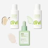 Divi Healthy Hair Goals Bundle - 30ml Hair Serum, 2 Fl Oz Volumizing Shampoo, & 2 Fl Oz Volumizing Conditioner