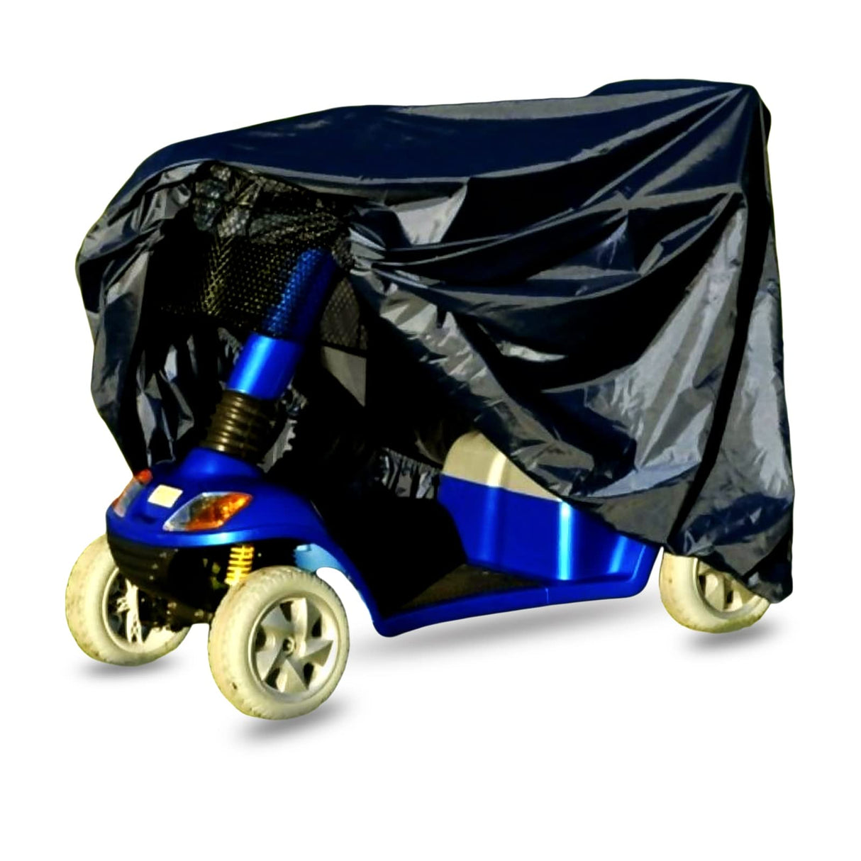 Valchoose 56" L x 26" W x 38" H Upgraded Mobility Scooter Cover, 420D Thicker Oxford Fabric, Scooter Cover Waterproof Mobility with Waterproof Strip - Water Resistant, with 2 Fixed Buckles (Black)