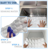 WAQIWARON Ice Sheets for Coolers Reusable - Ice Pack Sheets - Ice Mat with Flexible 96 Ice Cube Packs - Ice Blanket Large Flat Freezer Long Lasting Ice Packs for Cooler