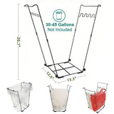 Garden Trash Bag Holder - Outdoor Leaf Bag Support Stand Multi-Use Metal Garbage Bag Holder Frame Holds 30-45 Gallons Bag for Leaves, Camping, Yard Weeding, Lawn Party