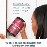 Ancient Nutrition Collagen Peptides Powder, Multi Collagen Protein, Women & Men, Vitamin C, Probiotics, Hydrolyzed Collagen, Supports Skin, Joints, Gut Health, Vanilla, 24 Servings