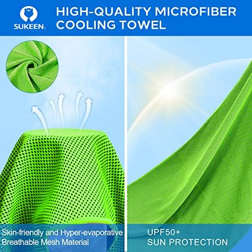 Sukeen 4 Pack Cooling Towel (40"x12"), Ice Towel, Soft Breathable Chilly Microfiber Towel for Sports, Workout & More Activities