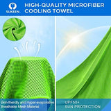 Sukeen [4 Pack] Cooling Towel (40"x12"), Ice Microfiber Towel, Soft Breathable for Yoga, Sport, Running, Gym, Workout, Camping, Fitness & More Activities