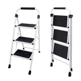 Sweetcrispy 3 Step Ladder, 330lbs Folding Step Stool with Anti-Slip Pedal