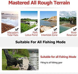 VINGLI Heavy Duty Fishing Chair with Footrest Support 440 LBS, Oversized Camping Chairs with 160° Adjustable High Back, Beach Chair for Outdoors/Yard/Forest