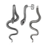 HZMAN Gothic Snake Stud Earrings for Women,Hypoallergenic,Waterproof