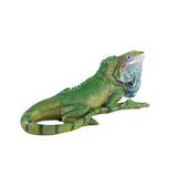 SHAODIE Outdoor Resin Iguana Statue, 13.39 x 7.09 x 5.91 inches, Green Decorative Garden Sculpture Outdoor Lizard Sculpture Tropical Lizard Yard Art