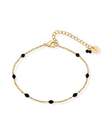PAVOI Dainty Beaded Bracelet for Women, 14K Gold Plated, Yellow Gold, 6"+1"