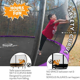 JUMPZYLLA Trampoline Outdoor 8FT 10FT 12FT 14FT 15FT 16FT with Enclosure and Ladder, ASTM Approved Recreational Trampoline for Kids and Adults, Anti-Rust Coated Frame
