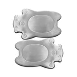 Outset Stainless Steel Polar Bear Ice Packs, Set of 2, 4.25” x 2.75" x 0.5"