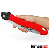 Kimura Folding Saw, Heavy Duty 10 Inch Curved Blade, Japanese SK5 Steel, Hand Saws for Branches, Wood & Camping, Pruning Saw with Impulse Hardened Double Layer Edge