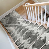 PADOOR 15PC Stair-Treads Non Slip, 3D Peel and Stick Stair Treads for Wooden Steps Indoor, Stair-Carpet Treads Washable Reusable Adhesive Stair-Runner Rugs for Kids and Dogs 8"x30" Black