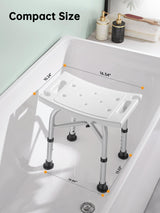 Hiqufet Shower Chair for Inside Shower(500lb), FSA/HSA Eligible 5 Height Adjustable Shower Stool, Shower Seats for Adults, 3-Minute Quick Assembly, Heavy Duty Shower Bench for Inside Shower to Sit on