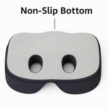 Sit Bone Memory Foam Cushion | Pressure Relief Pad for Hamstring and Ischial Tuberosities | Comfort in Desk Chair or Car Seat