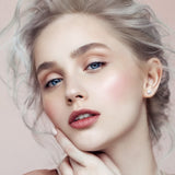 Silver Plated Oval Inside Out Crystal Hoop Earrings For Women Patriotic Earrings Fashion Jewelry