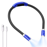 Stocking Stuffers for Men, Women, Teens, Kids & Adults - Neck Reading Light & Book Lights - 3 Color & 6 Brightness, Flexible Arm, 80H Rechargeable - Christmas Gift White Elephant Gifts for Book Lovers