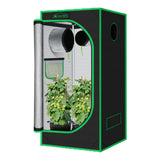 Green Hut 3x3 Grow Tent, 36"x36"x72" Growing Tent with Observation Window and Floor Tray for Hydroponics Indoor Plant Growing 3x3 Grow Room