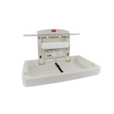 Rubbermaid Commercial Products Horizontal Baby Changing Station, Light Platinum, Wall-Mounted Fold-Down Diaper Change Table with Safety Straps for Restaurants/Hotels/Schools/Airports