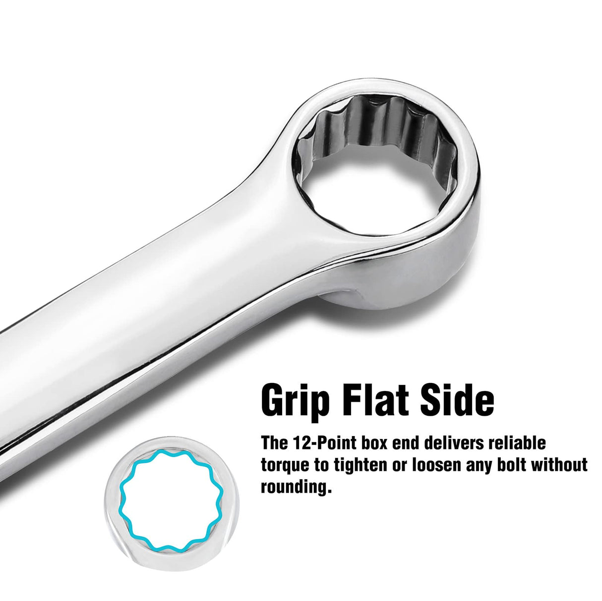 DURATECH 14mm Extra Long Ratcheting Wrench, Metric, CR-V Steel