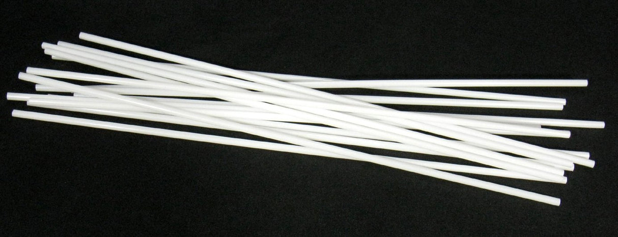 Extra Long 18" White Plastic Drinking Straws- Pack of 200