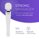 Yarosi Cordless Curve Therapeutic Device - 8 Powerful Speeds and 20 Patterns - for Muscle Aches and Sports Recovery - Rechargeable - Travel Friendly - White