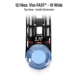 Display Technologies Visi-FAST Spring Push Drink Dispenser, Refrigerator Organizers and Storage for 12/16 oz Beverages, Bottles, and Cans, Drink Dispenser for Fridge, Commercial and Home, (Pack of 1)