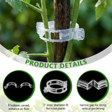 Plant Support Clips, Reusable Plant Clips for Securing Plants (50, Green)