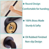 ELLO&ALLO Oil Rubbed Bronze Bathroom Shower Grab Bar, Home Care Bath Hardware (20 Inch)