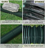 Rain Gutter Downspout Extensions, Downspout Extender for Rainwater Drainage Flexible, Down Spout Drain Extension Pipe and Extendable from 21 to 66 Inches (2 Pack, Green)