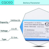 CQCEO Vacuum Battery Replacement for ILIFE A4s, A4s pro, A6, A7, A8, A9, V7, V7S, V7 PRO W450 Robotic Vacuum Cleaners 14.4V/3400mAh