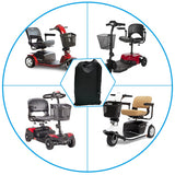 Valchoose 56" L x 26" W x 38" H Upgraded Mobility Scooter Cover, 420D Thicker Oxford Fabric, Scooter Cover Waterproof Mobility with Waterproof Strip - Water Resistant, with 2 Fixed Buckles (Black)