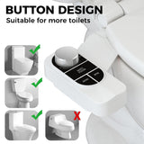 SAMODRA Non-Electric Bidet Attachment for Toilet – Self-Cleaning Dual Nozzle (Frontal & Rear Wash), Adjustable Water Pressure, Fits Most Toilets, Easy Installation (Classic Black/Silver)