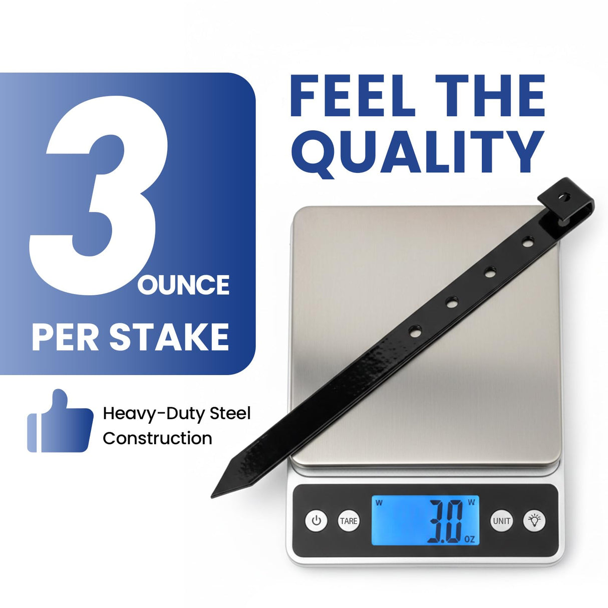Yeahjiae 10 Inch 20-Pack Metal Landscape Edging Stakes, Heavy Duty Steel