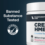 Transparent Labs Creatine HMB - Creatine Monohydrate Powder with HMB for Muscle Growth, Increased Strength, Enhanced Energy Output, and Improved Athletic Performance - 30 Servings, Strawberry Lemonade