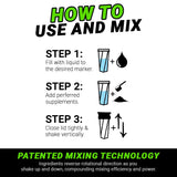 HELIMIX 2.0 Vortex Blender Shaker Bottle Holds upto 28oz | No Blending Ball or Whisk | USA Made | Portable Pre Workout Whey Protein Drink Shaker Cup | Mixes Cocktails Smoothies Shakes | Top Rack Safe