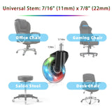 Gaming Chair Wheels - 2.5 inch Heavy Duty Caster Wheels(2200lbs),Mute Rolling Desk Chair Wheels Replacement (Set of 5)-Rubber Office Chair Wheels for Carpet, Wood Floors,Hardwood Floors