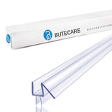 2-Pack Butecare Frameless Shower Door Bottom Seal for Glass Doors – Stop Shower Leaks and Create a Water Barrier (3/8” x 39”)