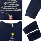 BIRW 2025 Women Size M Christmas tree fireworks red top,Bear red and white striped pants Family Christmas Pajamas Matching Sets Xmas Pjs for Womens Mens Holiday Home Sleepwear Set Jammies